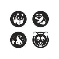 panda icona vettore illustrazione simbolo design