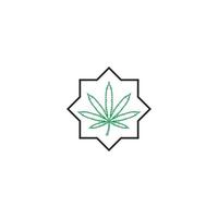 logo foglia di cannabis vettore