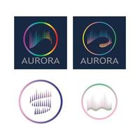 aurora logo design icona illustrazione vettore modello