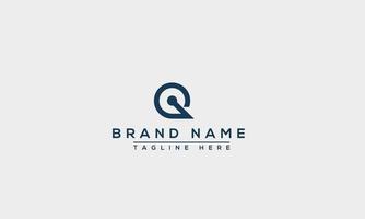 elemento di branding grafico vettoriale del modello di progettazione del logo q.