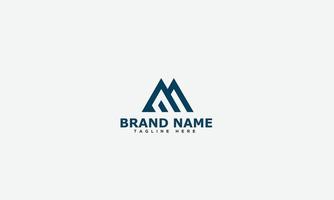 m logo design template elemento di branding grafico vettoriale. vettore