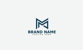 mm logo design template elemento di branding grafico vettoriale. vettore