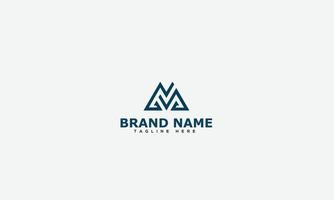 m logo design template elemento di branding grafico vettoriale. vettore