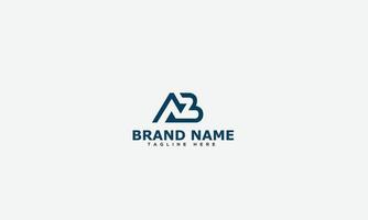 ab logo design template elemento di branding grafico vettoriale. vettore