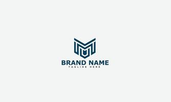 m logo design template elemento di branding grafico vettoriale. vettore