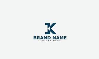 k logo design template elemento di branding grafico vettoriale. vettore