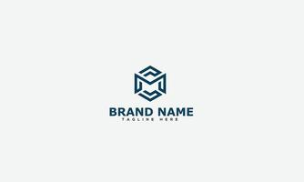 m logo design template elemento di branding grafico vettoriale. vettore