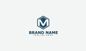 m logo design template elemento di branding grafico vettoriale. vettore