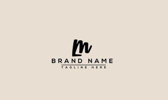 lm logo design template elemento di branding grafico vettoriale. vettore