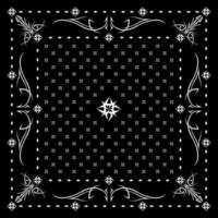 semplicemente bandana decorato con bianca geometrico ornamento Linee quello può essere applicato per tessuti di vario colori vettore