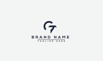 gt logo design modello vettore grafico il branding elemento.