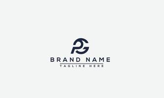 pg logo design modello vettore grafico il branding elemento.