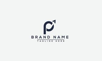 p logo design template elemento di branding grafico vettoriale. vettore