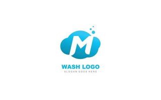 m logo nube per il branding azienda. lettera modello vettore illustrazione per il tuo marca.