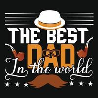 il migliore papà nel il mondo Il padre di giorno tipografia vettore arte. può essere Usato per maglietta stampe, padre citazioni, e papà maglietta vettori, regalo camicia disegno, moda Stampa disegno, bambini indossare, bambino doccia.