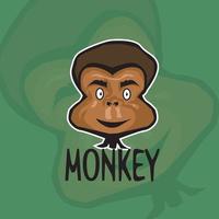 scimmia viso cartone animato illustrazione vettore