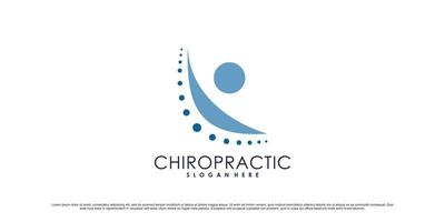 chiropratica icona logo design ispirazione per Salute cura colonna vertebrale con creativo concetto premio vettore