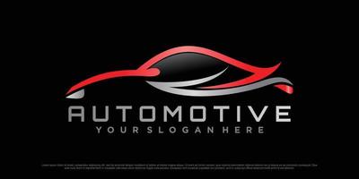 settore automobilistico logo design con gli sport auto icona e creativo moderno concetto premio vettore