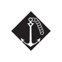 illustrazione vettoriale del modello di logo dell'icona di ancoraggio