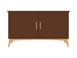 di legno credenza con porte. bene per ragnatela disegno, Istruzioni, carte e app. isolato vettore illustrazione.