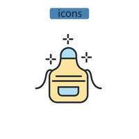 grembiule icone simbolo vettore elementi per Infografica ragnatela