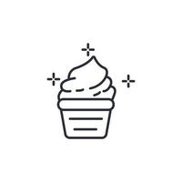 Cupcake icone simbolo vettore elementi per Infografica ragnatela