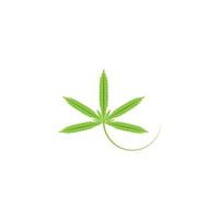 logo foglia di cannabis vettore