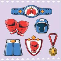 icone boxe sport vettore