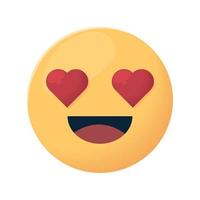 smiley nel amore emoji vettore