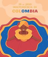 indipendenza di Colombia vettore