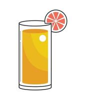cocktail con lime icona vettore