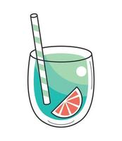 cocktail con Limone icona vettore