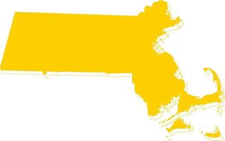 America Massachusetts vettore mappa.mano disegnato minimalismo stile.