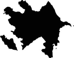 azerbaijan carta geografica vettore mappa.mano disegnato minimalismo stile.