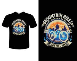 montagna bicicletta maglietta design vettore modello, ciclista maglietta design per avventura Gli amanti