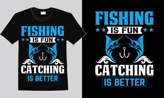 pesca maglietta design citazioni, pesce tee vettore