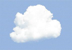 mezzitoni bianca nube nel il blu cielo, vettore design modello.