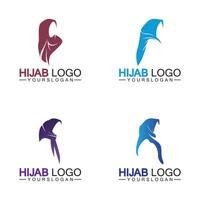 modello vettoriale di design del logo hijab