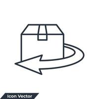 ritorno icona logo vettore illustrazione. consegna e gratuito ritorno simbolo modello per grafico e ragnatela design collezione