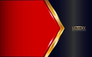 lusso nero rosso oro elegante geometrico sfondo design vettore