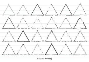 Set forma triangolo disegnato a mano