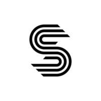 design moderno del logo del monogramma della lettera s vettore