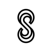 design moderno del logo del monogramma della lettera s vettore