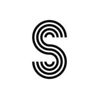 design moderno del logo del monogramma della lettera s vettore