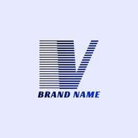 lettera v strisce professionale aziendale iniziali vettore logo design