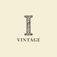 lettera io Vintage ▾ decorazione logo vettore design