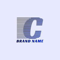 lettera c strisce professionale aziendale iniziali vettore logo design