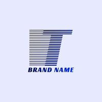 lettera t strisce professionale aziendale iniziali vettore logo design