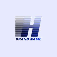 lettera h strisce professionale aziendale iniziali vettore logo design