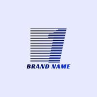 numero 1 strisce professionale aziendale iniziali vettore logo design